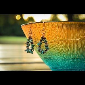 ❤️ Peace and Love Genuine turquoise earrings